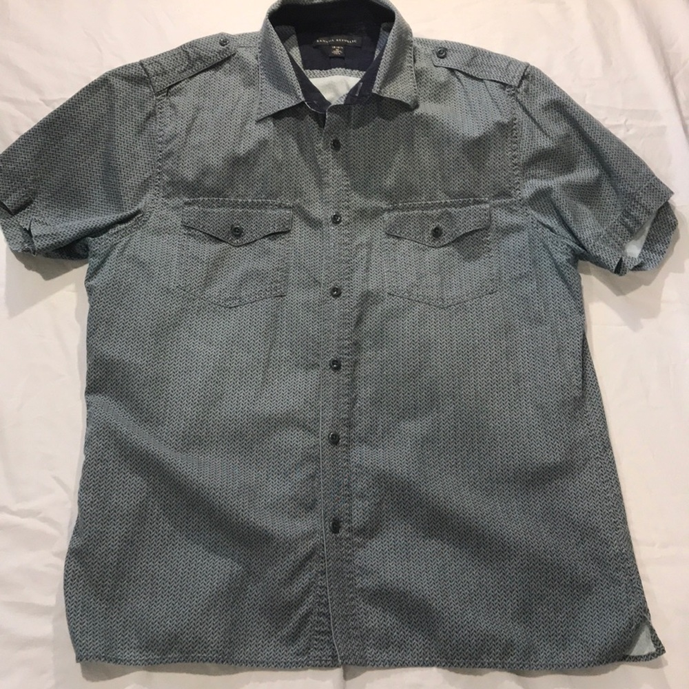 Button down Aviator short sleeve with pattern